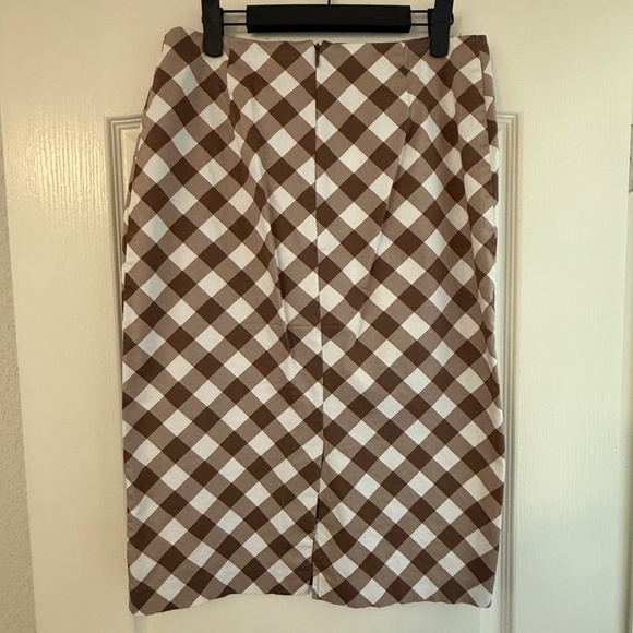 New York & Company brown checkered pencil skirt - Picture 3 of 10